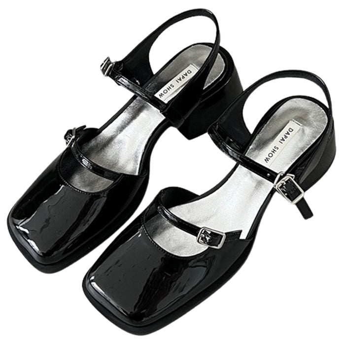 Chic Square Toe Mary Jane Shoes for Y2K Aesthetic and Coquette Style Outfits