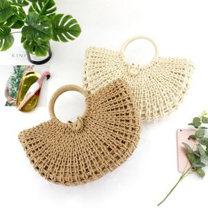 Chic Straw Hollow Casual Handbag for Y2K Fashion Lovers and Coquette Aesthetic Enthusiasts