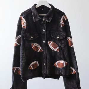 Chic Y2K Corduroy Jacket for Trendy Coquette and Grunge Aesthetic Outfits