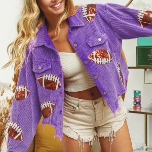 Chic Y2K Corduroy Jacket for Trendy Coquette and Grunge Aesthetic Outfits