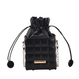 Chic Y2K Fashion Chain Bucket Bag - Trendy Coquette Aesthetic Accessory for Stylish Outfits