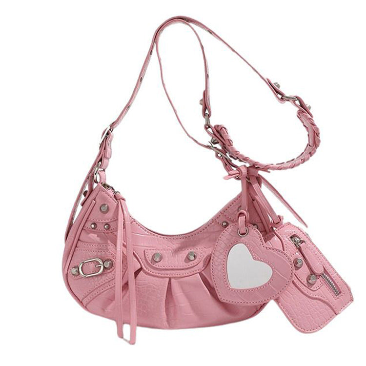 Chic Y2K Mini Shoulder Bag for Coquette and Grunge Aesthetic Outfits