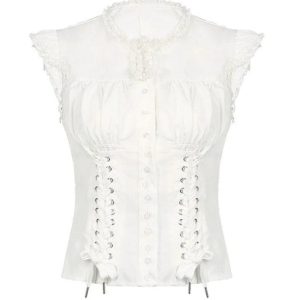 Chic Y2K Slim Short Sleeve Blouse for Coquette Aesthetic and Grunge Style Outfits