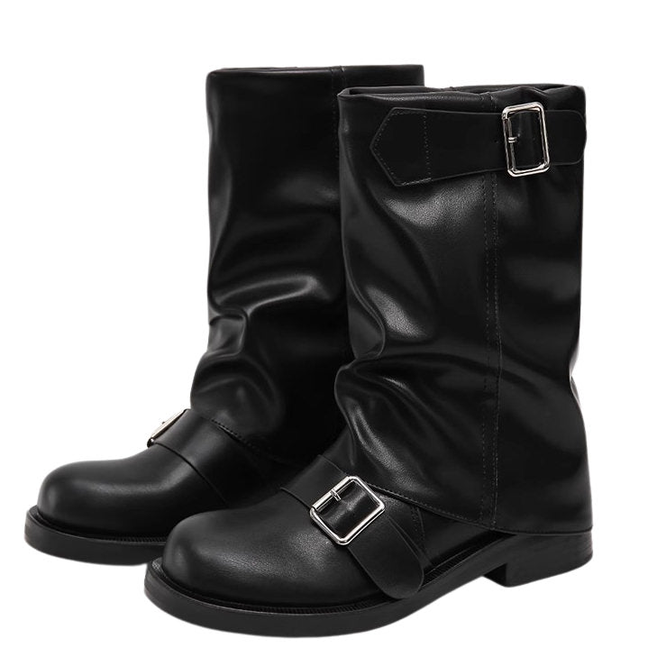 Chic Y2K Wide Calf Tube Boots for Trendy Coquette and Grunge Aesthetic Outfits