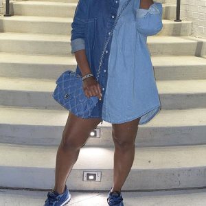 Color Block Denim Jacket - Y2K Aesthetic Outerwear for Trendy Casual Outfits