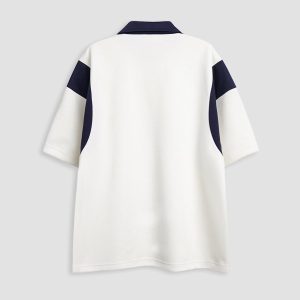 Color Blocked Polo Tee - Y2K Aesthetic Top for Trendy Outfits and Comfy Style