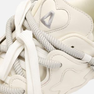 Color Blocked Star Skate Shoes - Y2K Aesthetic Footwear for Trendy Outfits