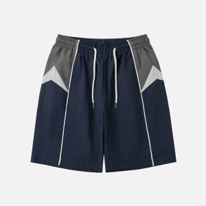 Color Blocked Y2K Athleisure Shorts for Trendy Outfits and Comfy Style