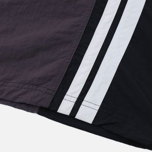 Color Blocked Y2K Track Pants - Trendy Aesthetic Bottoms for Grunge and Coquette Styles