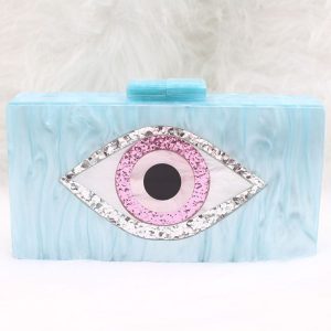 Colorblock Eye Box Bag - Y2K Aesthetic Handbag for Trendy Coquette and Grunge Outfits