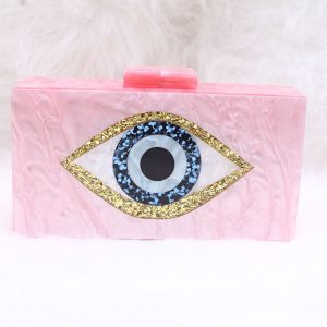 Colorblock Eye Box Bag - Y2K Aesthetic Handbag for Trendy Coquette and Grunge Outfits