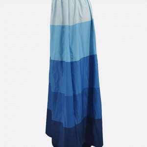 Colorblock Y2K Aesthetic Swing Maxi Skirt - Trendy Grunge Style for Effortless Chic