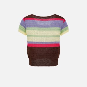 Colorful Stripe Tee - Y2K Aesthetic Cute Top for Trendy Outfits and Comfy Style