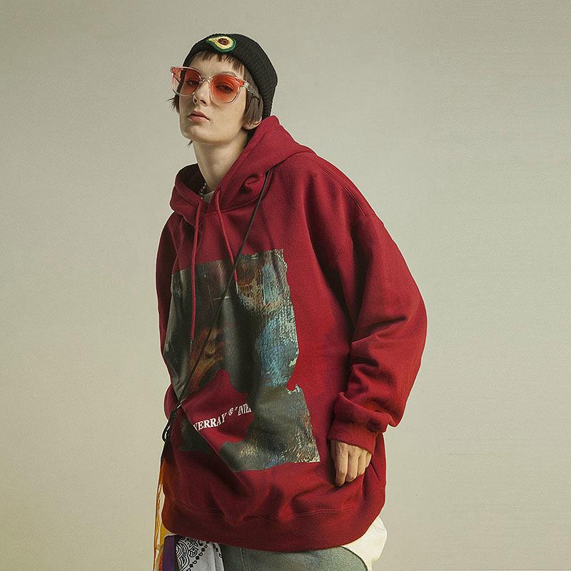 Comfy Oversized Graphic Hoodie in Y2K Style for Cozy Aesthetic Outfits