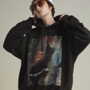 Comfy Oversized Graphic Hoodie in Y2K Style for Cozy Aesthetic Outfits