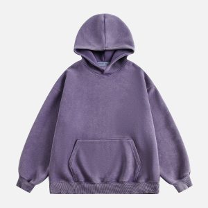 Comfy Y2K Washed Hoodie - Cute and Casual Aesthetic Top for Effortless Style