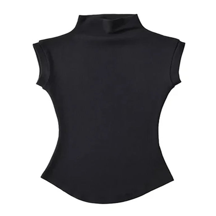 Coquette Aesthetic Basic Things Turtleneck Top - Y2K Fashion Essential for Cute Outfits