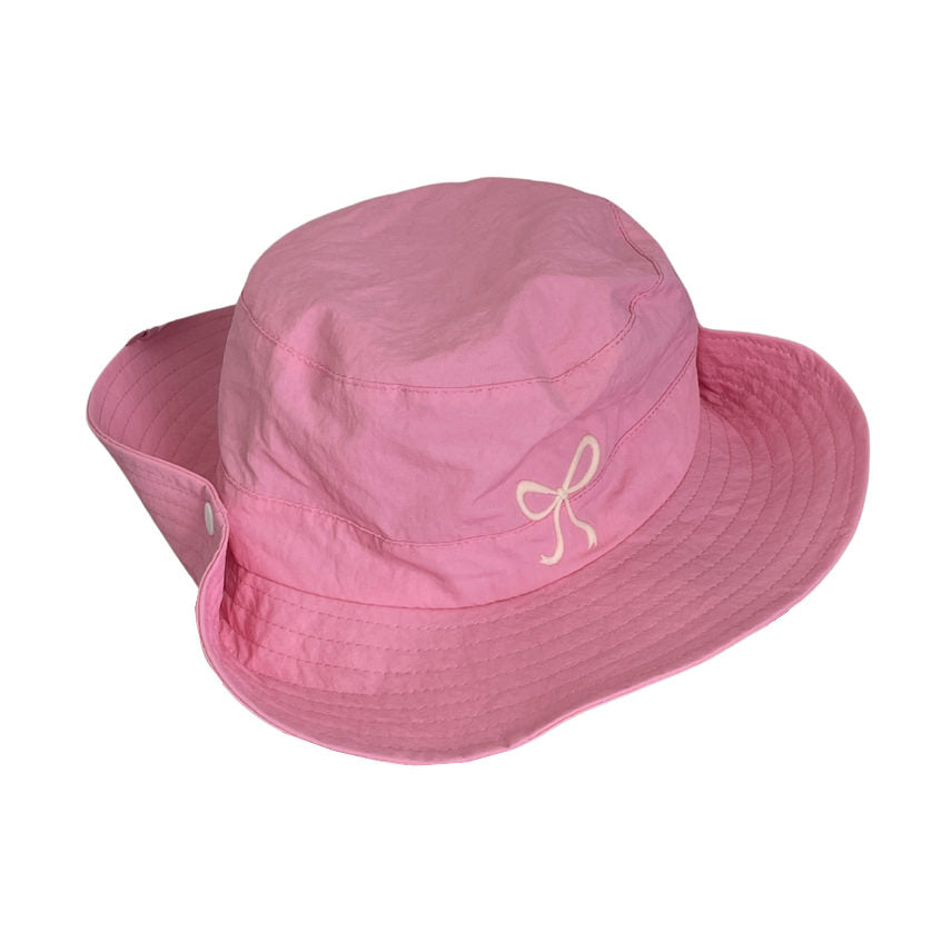 Coquette Aesthetic Bow Detail Fisherman Hat for Y2K Fashion Lovers