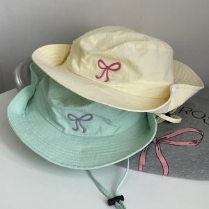 Coquette Aesthetic Bow Detail Fisherman Hat for Y2K Fashion Lovers