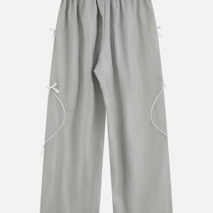 Coquette Aesthetic Bow Drawstring Track Pants for Y2K Fashion and Comfy Style