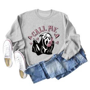 Coquette Aesthetic Call Me Sweatshirt - Y2K Fashion Comfy Hoodie for Cute Outfits