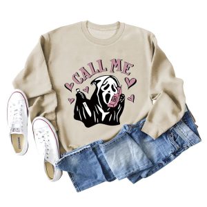 Coquette Aesthetic Call Me Sweatshirt - Y2K Fashion Comfy Hoodie for Cute Outfits