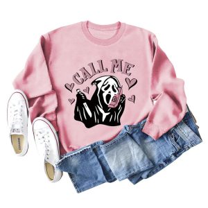 Coquette Aesthetic Call Me Sweatshirt - Y2K Fashion Comfy Hoodie for Cute Outfits