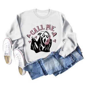 Coquette Aesthetic Call Me Sweatshirt - Y2K Fashion Comfy Hoodie for Cute Outfits