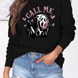 Coquette Aesthetic Call Me Sweatshirt - Y2K Fashion Comfy Hoodie for Cute Outfits