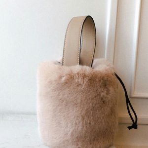 Coquette Aesthetic Fluffy Bucket Bag - Y2K Fashion Statement for Cute Outfits