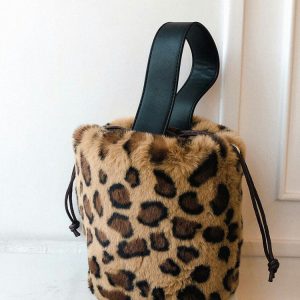 Coquette Aesthetic Fluffy Bucket Bag - Y2K Fashion Statement for Cute Outfits