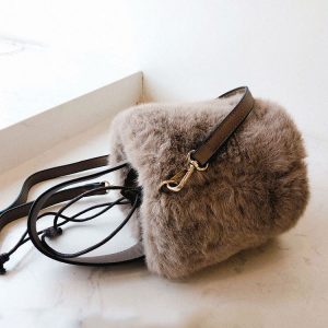 Coquette Aesthetic Fluffy Bucket Bag - Y2K Fashion Statement for Cute Outfits