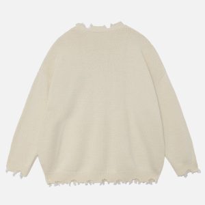 Coquette Aesthetic Heartie Embroidery Sweater - Y2K Fashion Cute Knit Top for Stylish Looks