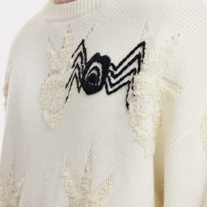 Coquette Aesthetic Knit Spider Sweater - Y2K Fashion Cute Top for Fall Vibes