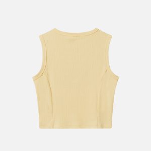 Coquette Aesthetic Mushroom Knit Tank Top - Y2K Style Cute Crop Top for Trendy Outfits