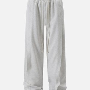 Coquette Aesthetic Patchwork Baggy Sweatpants for Y2K Fashion Lovers