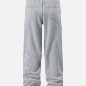 Coquette Aesthetic Patchwork Baggy Sweatpants for Y2K Fashion Lovers