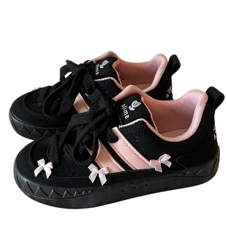 Coquette Aesthetic Pink Bow Sneakers for Y2K Style and Cute Outfits