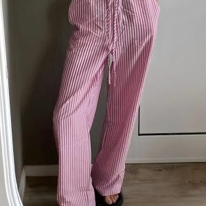 Coquette Aesthetic Soft Girl Drawstring Striped Pants for Y2K Fashion Lovers