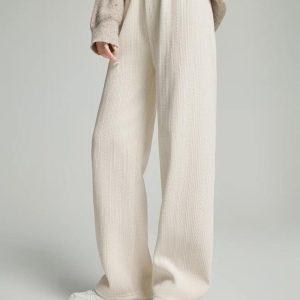 Coquette Aesthetic Soft Girl Knitted Sweatpants for Comfy Y2K Style Outfits