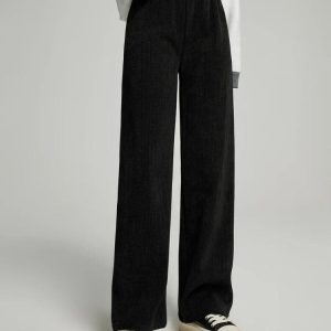 Coquette Aesthetic Soft Girl Knitted Sweatpants for Comfy Y2K Style Outfits