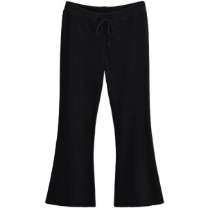 Coquette Aesthetic Solid Drawstring Raw Trim Sweatpants for Y2K Fashion Lovers