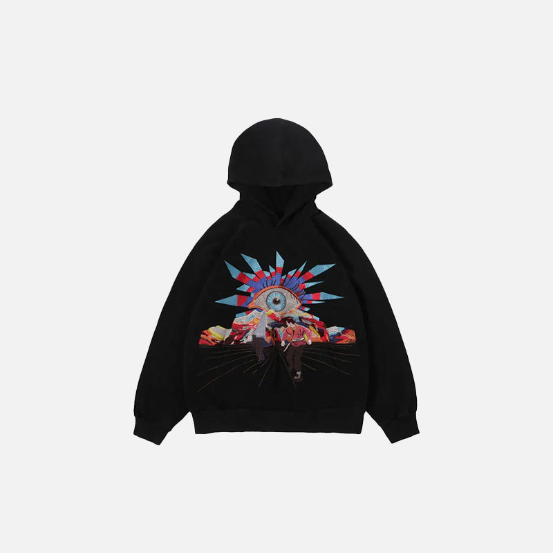 Cosmic Eye Adventure Y2K Hoodie - Aesthetic Grunge Style for Trendy Outfits