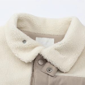 Cozy Arctic Breeze Fleece Jacket for Y2K Aesthetic and Grunge Style Outfits