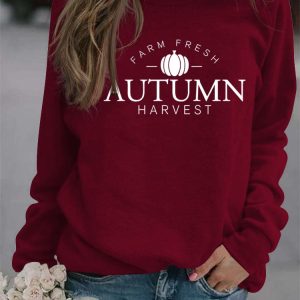 Cozy Autumn Harvest Sweatshirt in Y2K Style for a Comfy Fall Aesthetic