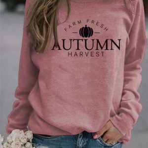 Cozy Autumn Harvest Sweatshirt in Y2K Style for a Comfy Fall Aesthetic