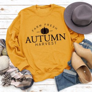 Cozy Autumn Harvest Sweatshirt in Y2K Style for a Comfy Fall Aesthetic