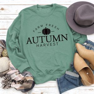 Cozy Autumn Harvest Sweatshirt in Y2K Style for a Comfy Fall Aesthetic