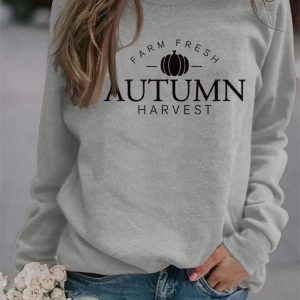 Cozy Autumn Harvest Sweatshirt in Y2K Style for a Comfy Fall Aesthetic