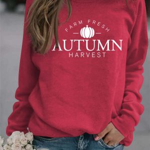 Cozy Autumn Harvest Sweatshirt in Y2K Style for a Comfy Fall Aesthetic